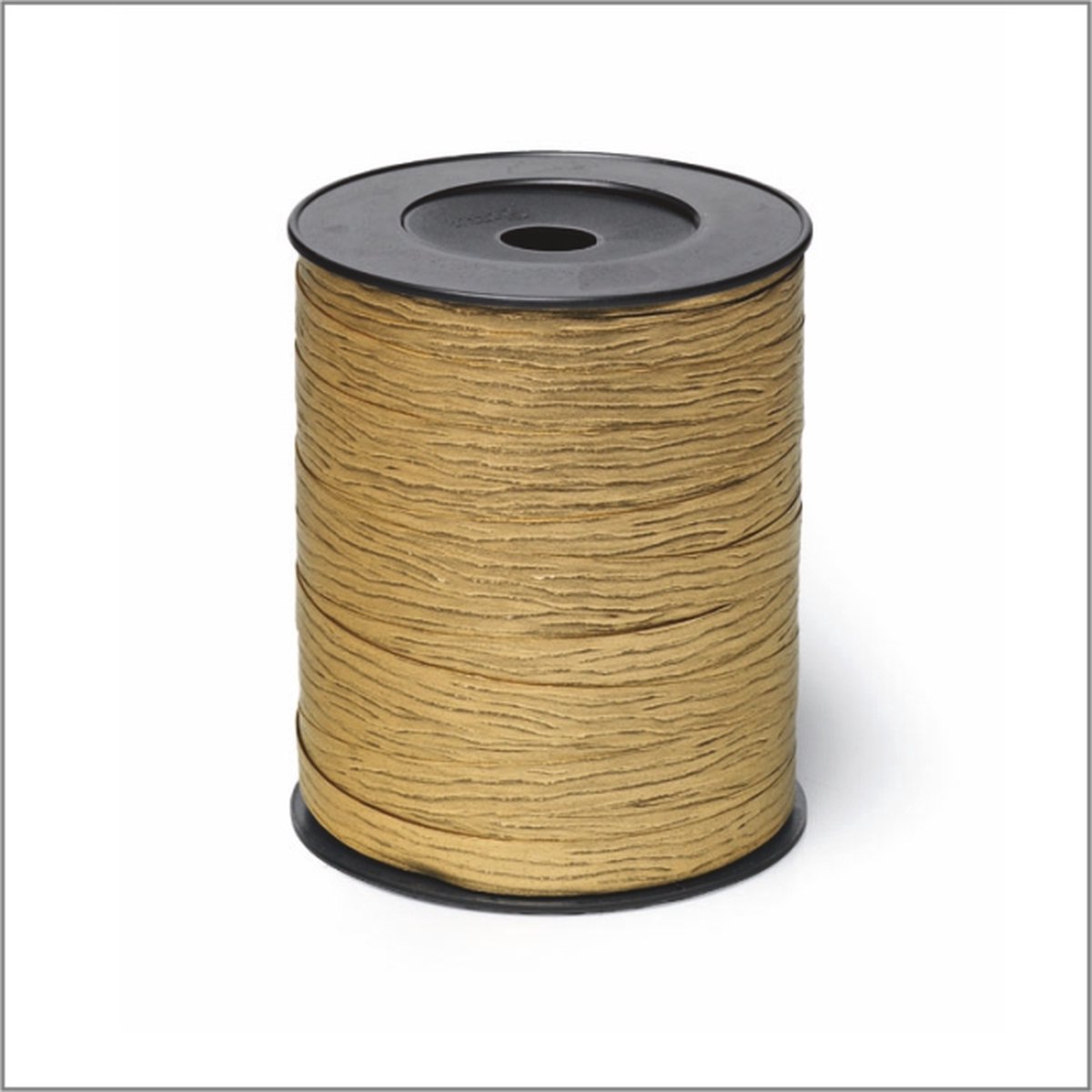 Paperlook lint | Krullint | cadeaulint | met relief - GOUD – rol van 10mm x 250 meter